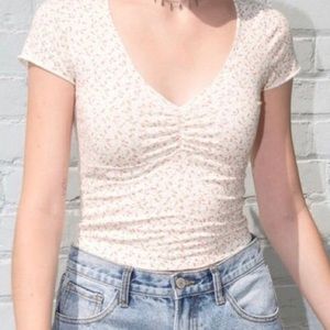 brandy melville floral gina top